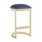 Manhattan Comfort Aura Bar Stool in Blue and Polished Brass BS006-BL - alternate 1